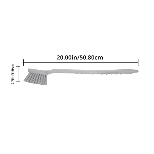 SPARTA 40501EC03 Plastic Large Scrub Brush, Kitchen Brush, Utility Brush With Long Handle For Cleaning, 20 Inches, Black, (Pack of 6)