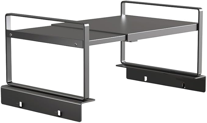 Adjustable Fridge Top Storage Rack,12.4"-23.62" Expandable Organizer Shelf,Refrigerator Storage, Anti-Slip,L-Shaped Design,Space Saver for Kitchen,Laundry,Dorm (Fits Most Appliances)