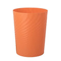 UUJOLY Plastic Trash Can Wastebasket, Garbage Container Basket for Bathrooms, Kitchens, Offices, Kids Rooms (Orange, 1 Pack)