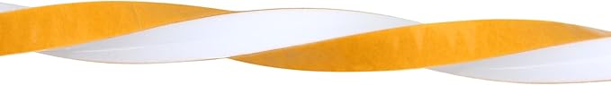 26Feet Weather Stripping Seal (1 Inch X 1/8 Inch) for Door Window, High Density Foam Tape, Soundproofing, Insulation Strip, Door Sealers for Door Frame- White