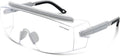 UKNOW Safety Goggles Over Glasses, Safety Glasses Anti Fog Wraparound Eye Protection, Protective Eyewear ANSI Z87.1