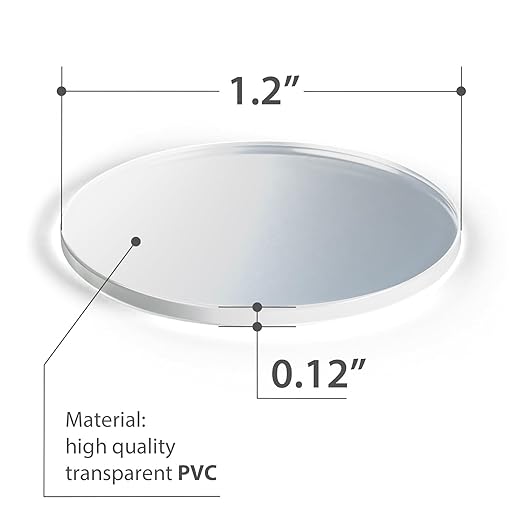 X-Protector Glass Table Top Bumpers - 20 PCS 1.2"- Non-Adhesive Glass Table Top Anti Slip Pads - Clear Rubber Glass Table Top Grippers - Glass Table Protector to Keep Glass Table Top from Sliding!