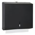Paper Towel Dispenser Wall Mount, Matte Black Stainless Steel Commercial Paper Towel Holder with Lock, Large Capacity 250 C Fold/300 Multifold Towels