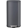 AthLike Trash Can, Stainless Steel Kitchen Garbage Can, Step Waste Bin with Hinged Lid and Removable Inner Bucket, Soft-Close, Dustbin for Bathroom Bedroom Living Room Home (Grey, 8 Gal)