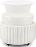 Ceramic Wax Melt Warmer with 1 pc Silicone Dish Candle Warmer for Scented Wax Electric Fragrance Burner for Home, Office, Bedroom - Gift & Décor
