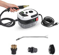 2500W Portable Handheld Steam Cleaner, High Temperature Pressurized Steam Cleaning Machine with Brush Heads for Kitchen Furniture Bathroom Car, US Plug 110V (White)