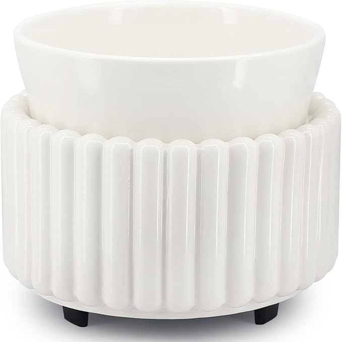 Ceramic Wax Melt Warmer 3-in-1 Candle Wax Warmer for Scented Wax Melter Electric Fragrance Wax Burner for Home Office Bedroom Gift & Decor…