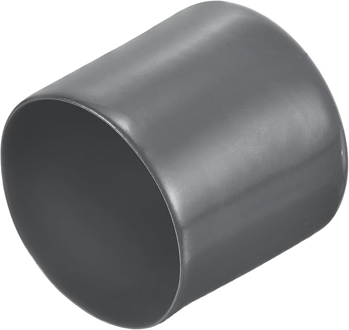 uxcell 20pcs Rubber End Caps 48mm ID Vinyl Round Tube Bolt Cap Cover Thread Protectors Dark Grey