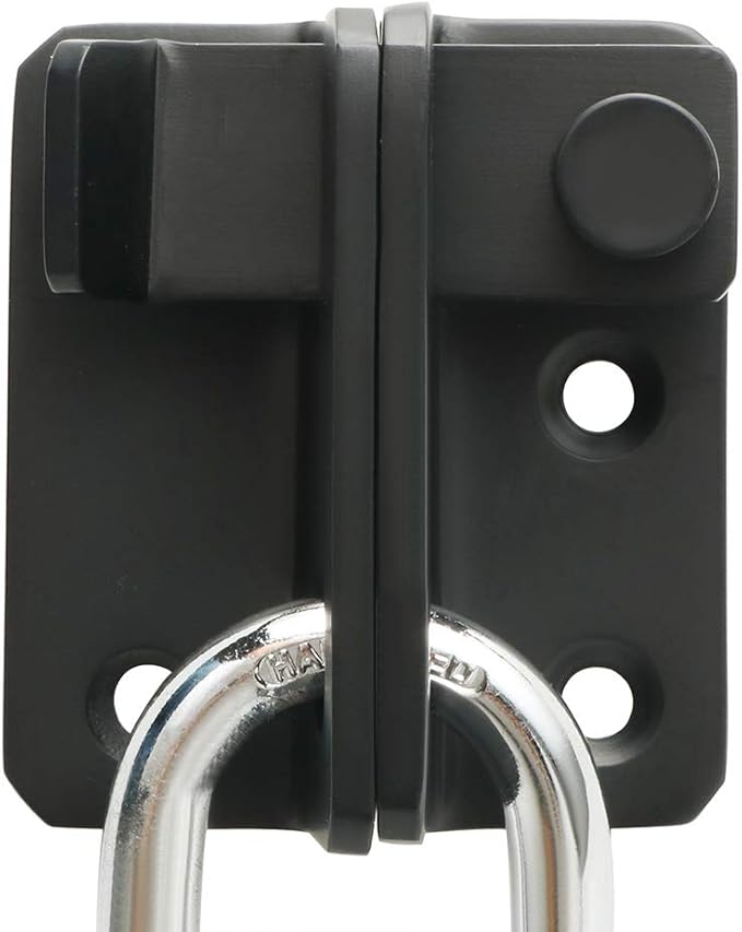 Alise Flip Latch Gate Latches Slide Bolt Latch Safety Door Lock Catch for Barn Cabinet Pet Cage Garden Bathroom Garage Window Sliding Door,Heavy Duty Stainless Steel Matte Black,MS3006R-B