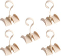 Rotating Belt Hanger 360°Rotatable Organizer 4 Hangers for Drying Towels Bras Clothes Gloves Plastic Laundry Sock Drying Hanger Beige 5Pcs