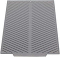 Silicone Dish Draining Mat, Eco Friendly Dish Drying Mat Kitchen Counter Anti-Skid and Heat Insulation Pad, Sink Drainer Mat with Dense Drainage Grooves (L (20"×16"))