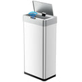 TLSUNNY 18.5 Gallon Motion Sensor Trash Can,Touchless Automatic Garbage Can,Brushed Stainless Steel Smart Bin,with Bag Holder,Soft Close Lid,for Kitchen,Office,RV,Bedroom,Living Room (Silver, 70L)