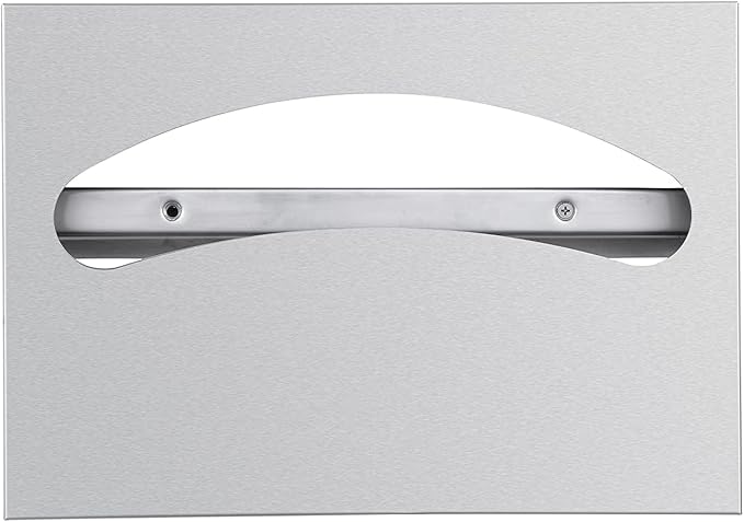 Commercial Toilet Seat Cover Dispenser - Wall Mount 304 Stainless Steel Holder - 250 Capacity for Disposable Covers - Public Restroom Bathroom Essential Fixture