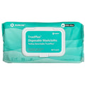 SUNKISS Trustplus Wet Wipes for Adult No Rinse, Extra Large 8”x12” Body Cleaning Washcloths for Elderly Incontinence & Cleansing, Unscented, 50 Count