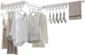 Clothes Drying Rack Foldable Wall Mounted Drying Rack 3 Fold White-Laundry Drying Rack Durable Clothing Racks for Hanging Clothes