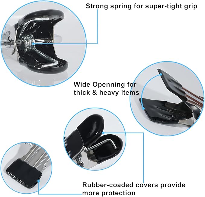 15/30Pcs Upgrade Double Head Clamp Dipped Clothespin for Laundry Hooks with Clips, Boot Holder, Hanging Clips, Portable Multifunctional Hangers Single Clip Space Saving for Jeans, Hats (15, Black)