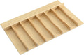 WelFurGeer Solid Birch Wood Silverware Drawer Organizer, Wooden Cutlery Drawer Organizer, Utensil Tray for Kitchen Drawers, Kitchen Utensil Organizer for Silverware, Flatware, Spoons, Forks, Knives