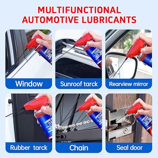 Glodway Automotive Window Door Seal,Silicone Seal Lubricants,Track Lube for Electric Windows,Noise Reduction with Smart Straw Sprays 2 Ways,10 OZ (Pack of 1)