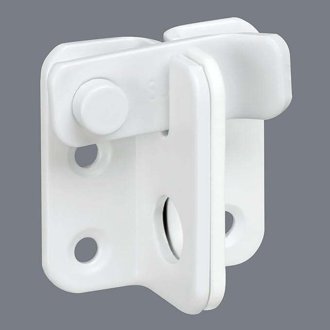 Alise Flip Latch,Gate Latches Slide Bolt Latch Safety Door Lock Catch for Barn Cabinet Pet Cage Fence Bathroom Garage Window,Heavy Duty SUS304 Stainless Steel Gate Hardware Locks,Matte White,MS5007-W