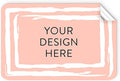 100 Custom Vinyl Stickers - Upload Your own Image, Text, Design, Logo - Personalized Logo Labels for Handmade, Packaging, Bottle, Jars, Candle, Brand Stickers (Peach, 4x2)