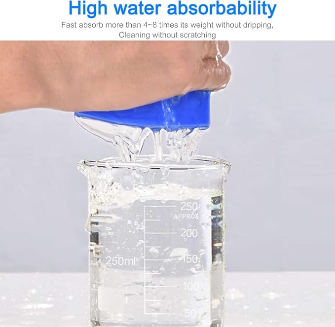 Super Absorbent Sponge Durable Stuff PVA Sponge Box High Water Absorbability Use in Car Boat Kayak After Shower Pick up Liquid Like Vacuum Cleaning Supplies (6 Blue Suction Sponges/Saver Pack)