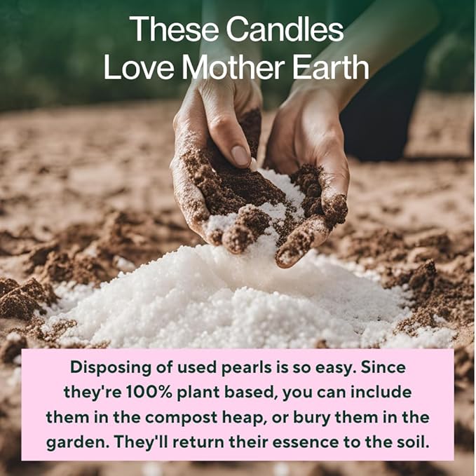 LILY LADUE Candle Refill Kit - 2Lb/32Oz Pearled Candles Sand and Wicks (48) and Hammered Gold Holder, Reusable Unique Sand Candles with Wicks for Candle Making, Bulk Unscented Pearl Wax Beads