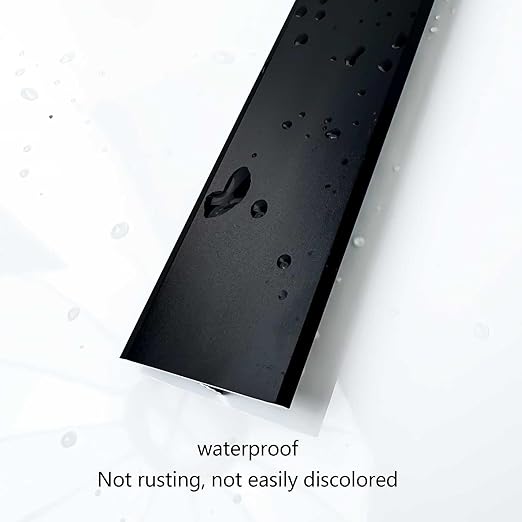 10Pcs Aluminum T Molding Floor Transition Strip, 48In Aluminum T Molding Trim, Floor Strip Floor Flat Divider Strip for Joining Floor Gaps, Threshold, Floor Tiles (Black, 4ft x 0.78in 10Pcs)