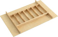 WelFurGeer Premium Wooden Silverware Organizer for Kitchen Drawers, Utensil Tray for Kitchen Drawer, Cutlery Drawer Organizer for Forks, Spoons, Knives - Sturdy Birchwood, Natural Finish