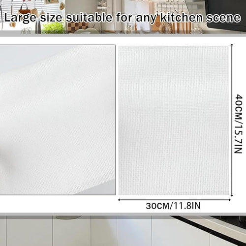 100 Count Disposable Cleaning Towels and Dish Cloths,Super Absorbent Dishcloths,Multi-Surface Cleaning Wipes for Kitchen Dishes, Windows, Bathroom (White)