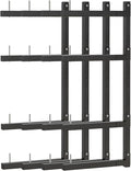Lumber Storage Rack, Upgrade Cantilever Folding Lumber Rack Wall Mount, Metal 8 Level 32 Inch Plywood Scrap Wood Storage Rack