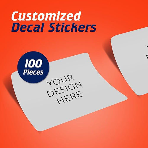 100 Custom Vinyl Stickers - Upload Your own Image, Text, Design, Logo - Personalized Logo Labels for Handmade, Packaging, Bottle, Jars, Candle, Brand Stickers (Gray, 3x2)