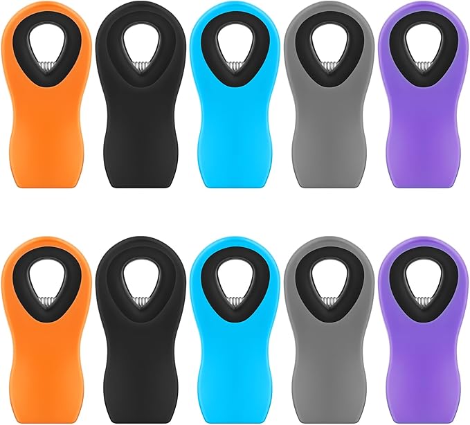 10 Pack Magnetic Chip Clips, Chip Clips Bag Clips, Magnetic Clip for Food Packages, Plastic Assorted Colors Snack Clip for Refrigerator