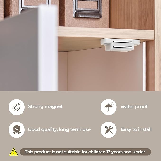 Cabinet Magnetic Catch Door Latch 30LB for Kitchen Drawer Magnets to Stay Closed Magnetic Catch Closet for Drawer（White 18 Pack）