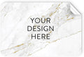 100 Custom Vinyl Stickers - Upload Your own Image, Text, Design, Logo - Personalized Logo Labels for Handmade, Packaging, Bottle, Jars, Candle, Brand Stickers (Gold Marble, 3x2)