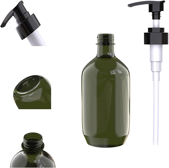 2 PCS 16 OZ Pump Bottle Plastic Pump Lotion Dispenser Empty Bottles Refillable Plastic Containers for Shampoo Lotion Body Wash, Creams, Moisturizer, Massage Oil, Multicolor