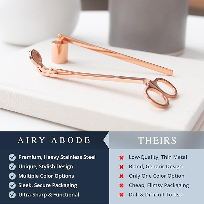Candle Wick Trimmer and Candle Snuffer Accessory Set – Pick Your Color