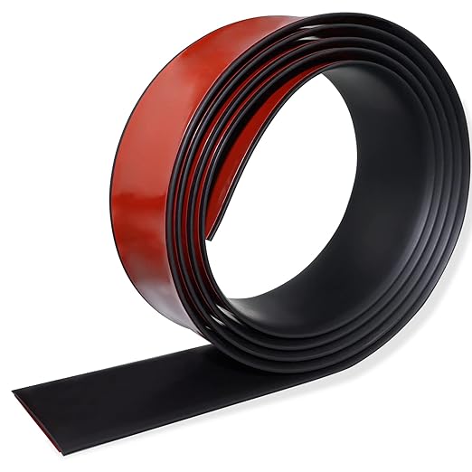 Floor Transition Strip Self Adhesive Floor Cover Strips Laminate 3" Wide Vinyl Flat Divider Transitions (7.5cm, 6.56Ft, Black)