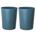 UUJOLY Plastic Small Trash Can Wastebasket, Garbage Container Basket for Bathrooms, Laundry Room, Kitchens, Offices, Kids Rooms, Dorms, 1.8 Gallon, Bluish Green, 2 Pack