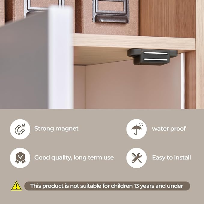 Cabinet Magnetic Catch Door Latch 30LB for Kitchen Drawer Magnets to Stay Closed Magnetic Catch Closet for Drawer（Black 24 Pack）