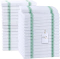Dish Towels Set (Value Pack of 30) Size 15x25 Inch, 100% Cotton Soft & Absorbent Linen Kitchen Towels, Tea Towels, Reusable Cleaning Cloths for Household Cleaning (Green)