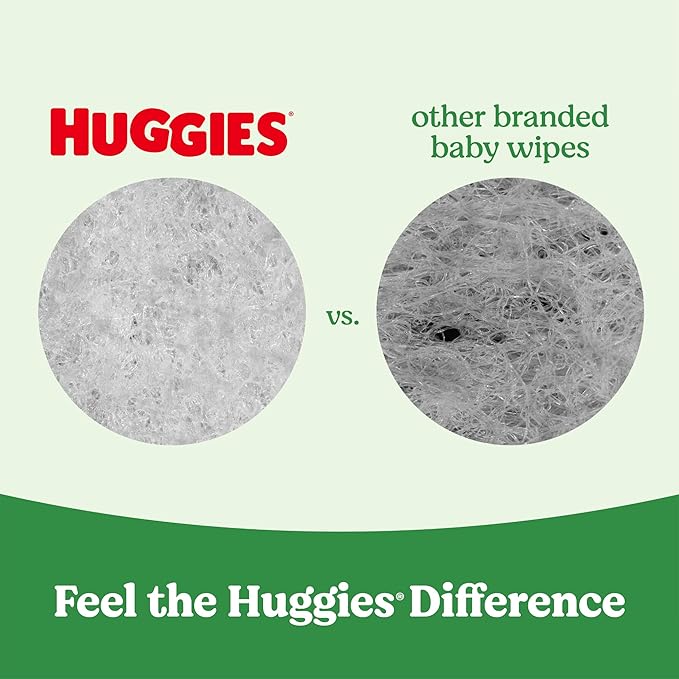 Huggies Natural Care Sensitive Baby Wipes, Unscented, Hypoallergenic, 99% Purified Water, 3 Refill Packs (528 Wipes Total)