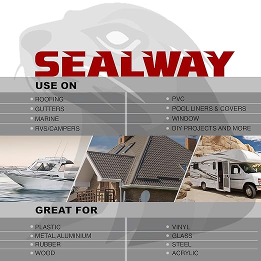 White RV Roof Sealant Tape, 8" x 10' Waterproof Repair Seal Tape – Extra Thick, UV-Resistant, Weatherproof Patch for Permanent Leak Sealing on RVs, Trailers, and Mobile Homes