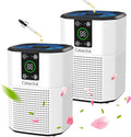 2 Pack Air Purifier for Home Bedroom, Cobectal Room Air Cleaner with H13 True HEPA 3-in-1 Filter, Aroma Function & Sleep Mode, Desktop Small Air Purifier for Office, Dorm, Hotel, RVs (White)