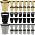 Maxdot 36 Pcs Bathroom Trash Cans Bulk 2 Gallon Small Waste basket Round Garbage Can Plastic Trash Bin Small Container for Home Dorm Kitchen Office Living Room Study Compact Spaces(Black, Beige, Gray)