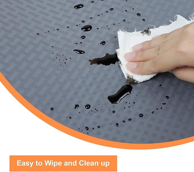 Shelf Liners for Kitchen Cabinets Refrigerator Liners Waterproof & Oil-Proof Kitchen Cupboard Liner Non-Slip Drawer Mats EVA Material Non Adhesive Fridge Mats for Shelves 17.3 x 393.7 Inches