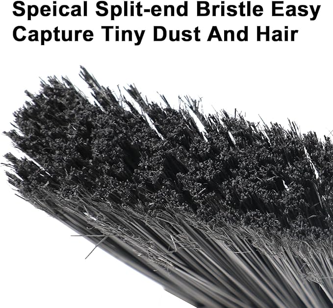 4 Pack Outdoor Indoor Broom, Brooms for Sweeeping Indoor, Heavy-Duty Kitchen Broom with Long Pole, Angle Broom White for Garages Restaurant Courtyard Office Slidewalk Lobby Sweep Dust