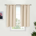 BGment Short Blackout Curtains for Bedroom 40 Inches Long - Thermal Insulated Room Darkening Curtain for Kitchen, Champagne, 34 x 40 Inch, 2 Panels