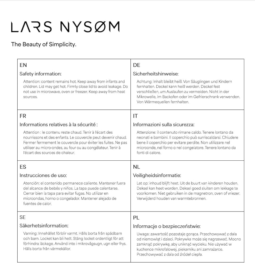 LARS NYSØM Stainless Steel Insulated Water Bottle 12oz 17oz 25oz 34oz 51oz | Insulated Thermo Flask for Hot and Cold Beverages | Leakproof Drinking Bottle (Lavender Purple, 33.9oz)