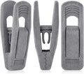 Grey Velvet Clips for Velvet Hangers - 20 PCS Gray Non Slip Velvet Hanger Clip, Pants Hanger Velvet Clips Fit for Slim Velvet Hangers, Clothes-pins for Grey Velvet Hangers