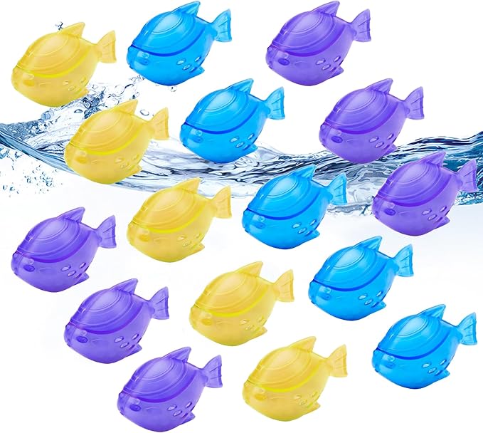 16PCS Universal Humidifier Tank Cleaner,Humidifier Cleaning Fish for Humidifiers & Fish Tanks,Purifies Water, Prevent Hard Water Build-Up, Reduce Scale and White Dust